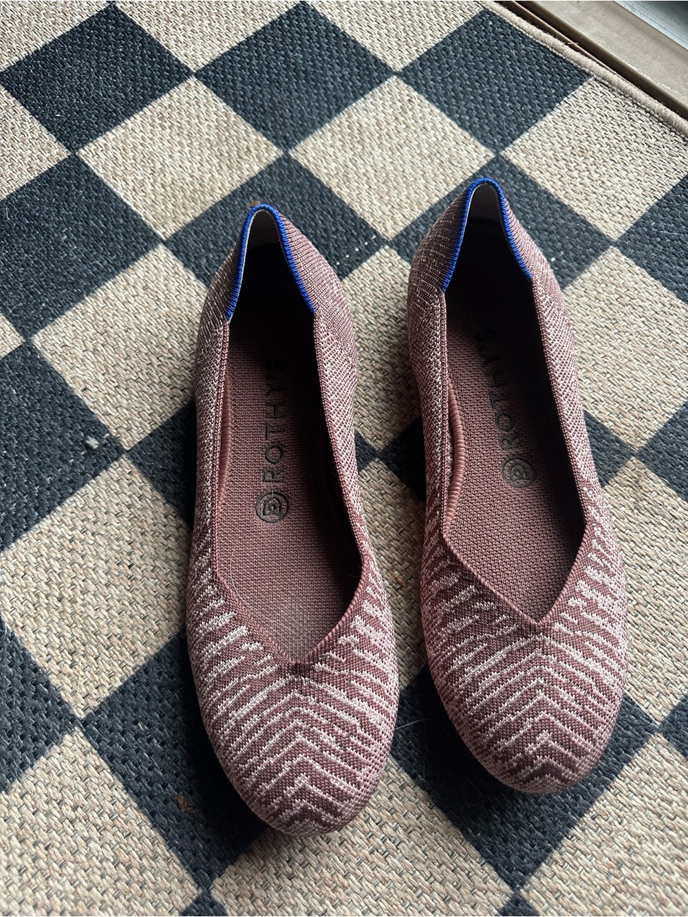 Rothy's Mauve Brown Knit Ballet Flats! Barely worn!!